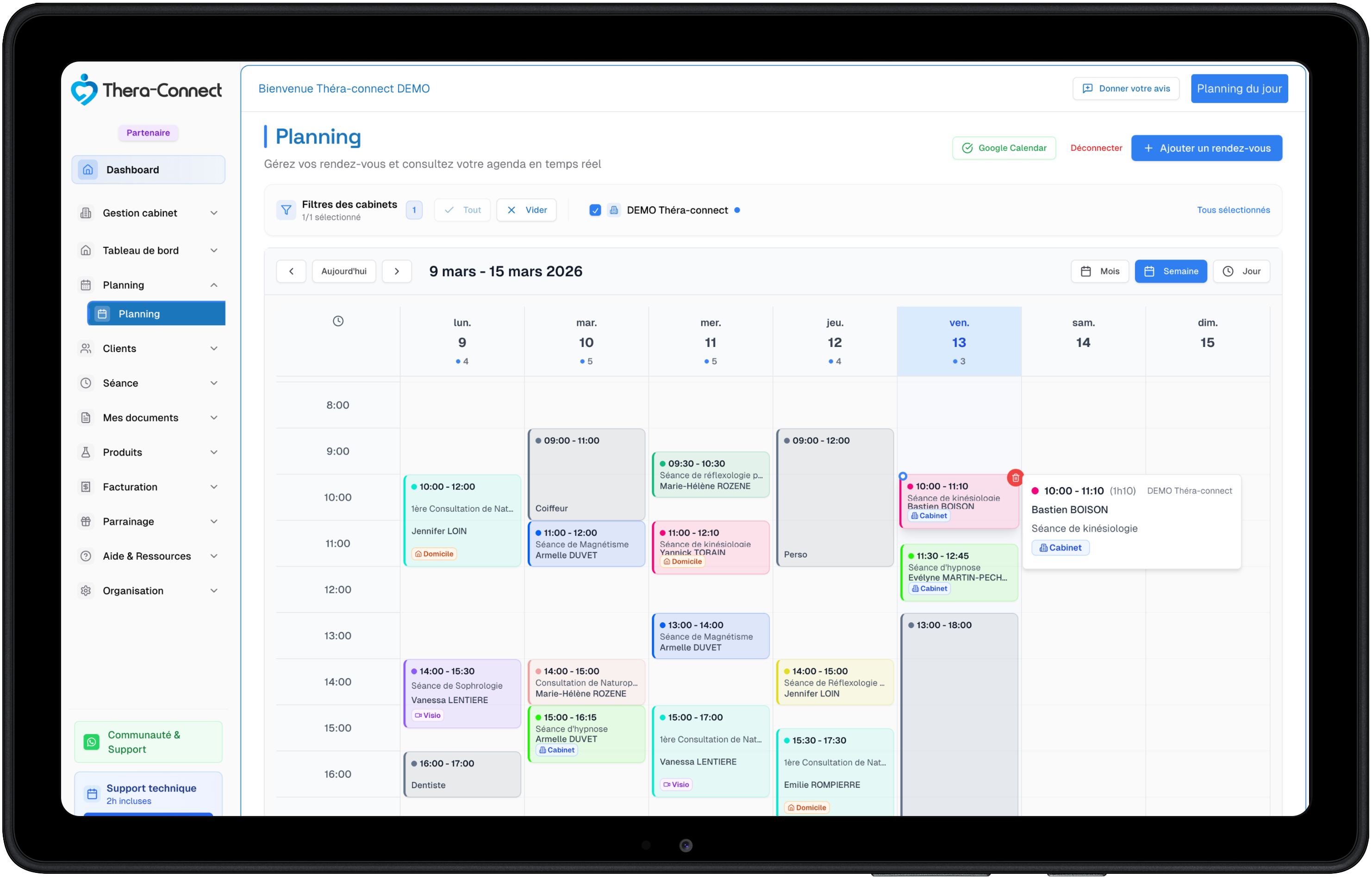 Plateforme Thera-connect